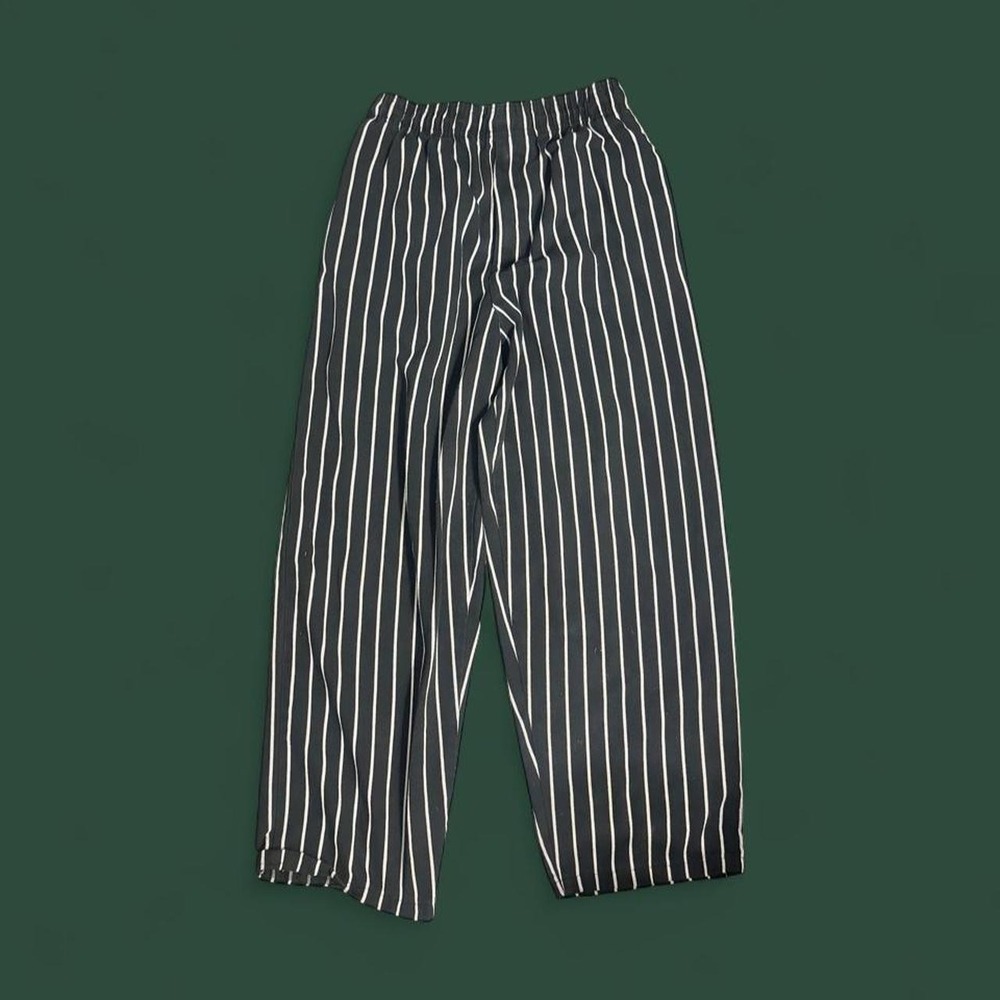 Uncommon Threads Chef Pants Black White Pinstripe Small Mens Workwear Uniform